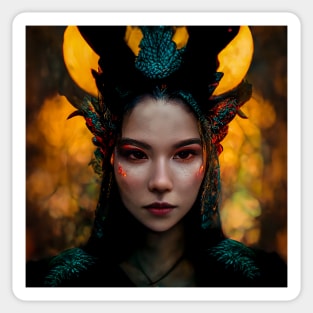 Forest Dragon Queen Sticker